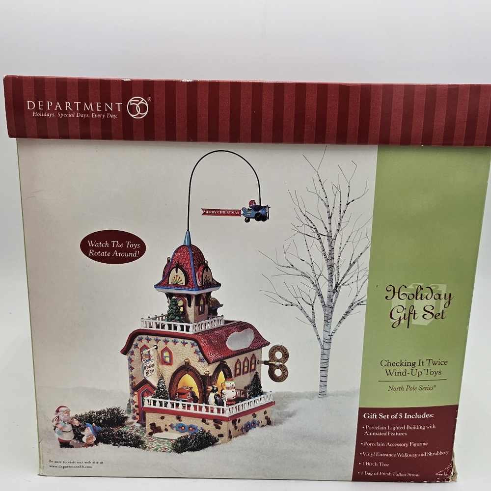 Retired Department 56 Checking it Twice Wind Up Toys